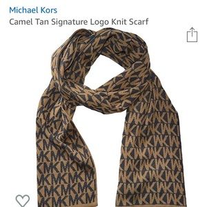 Michael Kors Signature MK logo Camel Tan Scarf